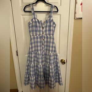 Lulu's Blue and White Checkered Dress